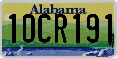 AL license plate 10CR191