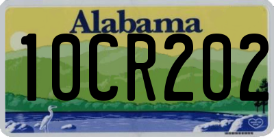 AL license plate 10CR202