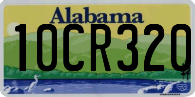 AL license plate 10CR320