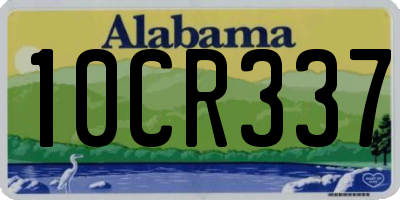 AL license plate 10CR337