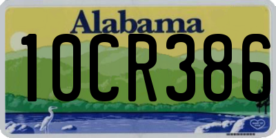 AL license plate 10CR386