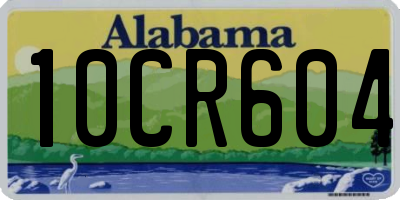 AL license plate 10CR604
