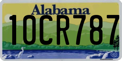 AL license plate 10CR787