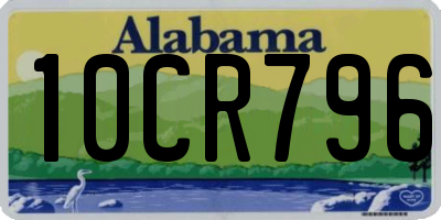 AL license plate 10CR796