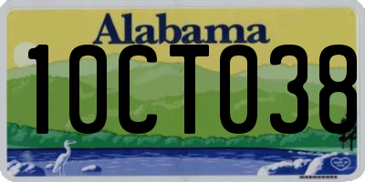 AL license plate 10CT038