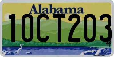 AL license plate 10CT203