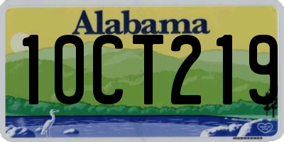 AL license plate 10CT219