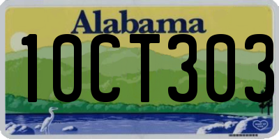 AL license plate 10CT303