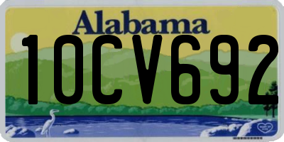 AL license plate 10CV692
