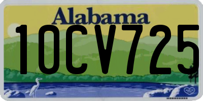 AL license plate 10CV725