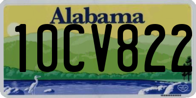 AL license plate 10CV822