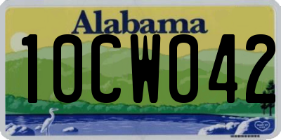 AL license plate 10CW042