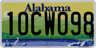 AL license plate 10CW098