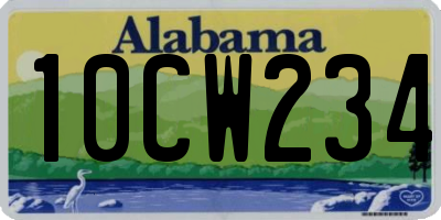 AL license plate 10CW234