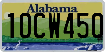 AL license plate 10CW450