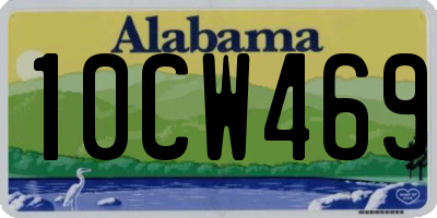 AL license plate 10CW469