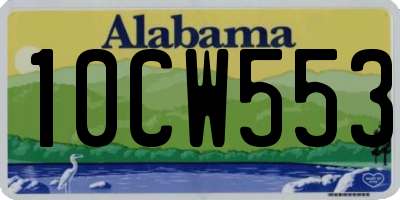 AL license plate 10CW553