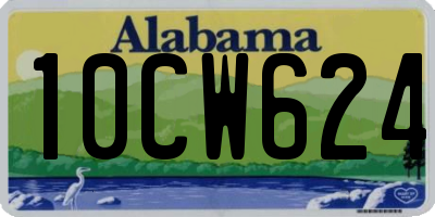 AL license plate 10CW624