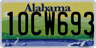 AL license plate 10CW693