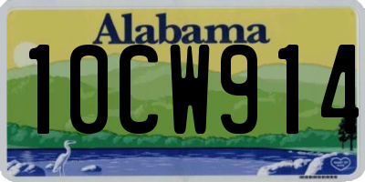 AL license plate 10CW914