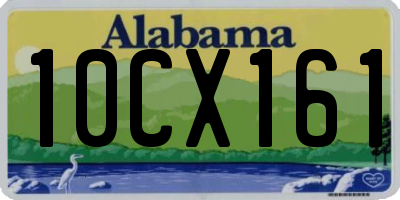 AL license plate 10CX161