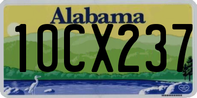 AL license plate 10CX237