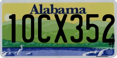 AL license plate 10CX352
