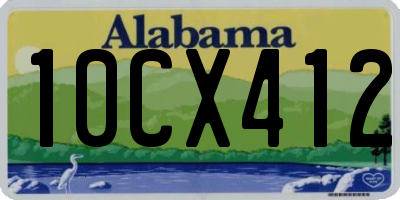 AL license plate 10CX412