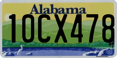 AL license plate 10CX478