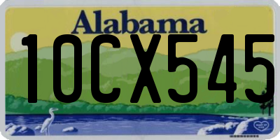 AL license plate 10CX545
