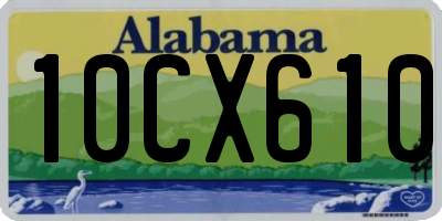 AL license plate 10CX610