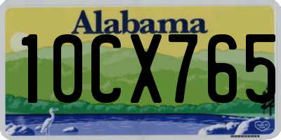 AL license plate 10CX765