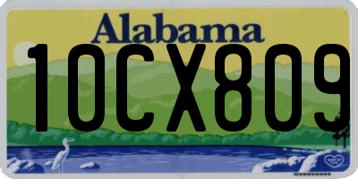 AL license plate 10CX809