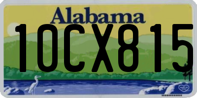 AL license plate 10CX815
