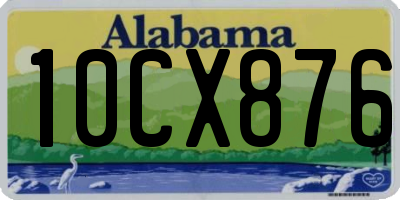 AL license plate 10CX876