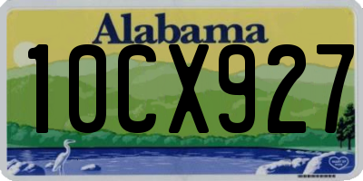 AL license plate 10CX927