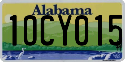 AL license plate 10CY015