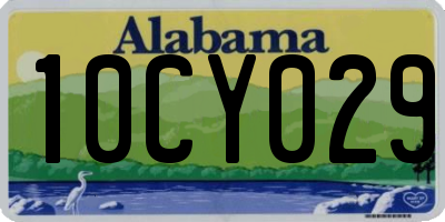 AL license plate 10CY029