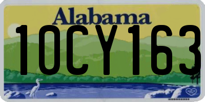 AL license plate 10CY163