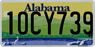 AL license plate 10CY739