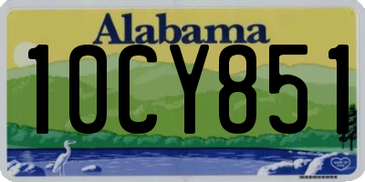 AL license plate 10CY851