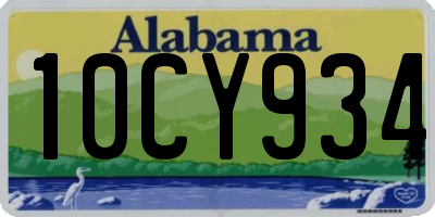AL license plate 10CY934