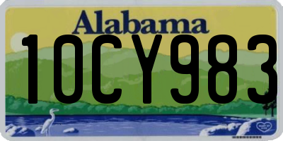 AL license plate 10CY983