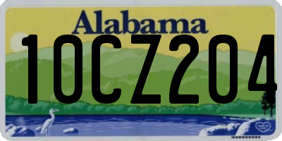 AL license plate 10CZ204