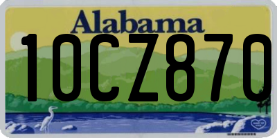 AL license plate 10CZ870