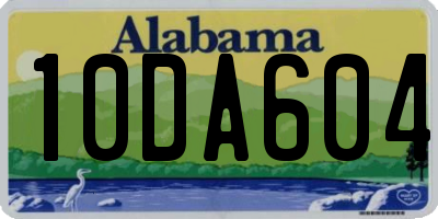 AL license plate 10DA604