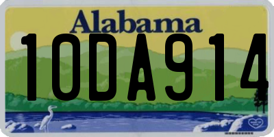 AL license plate 10DA914