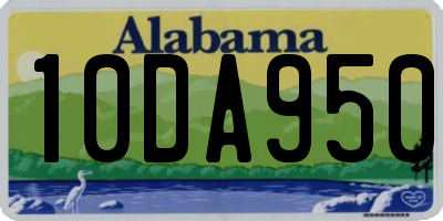 AL license plate 10DA950