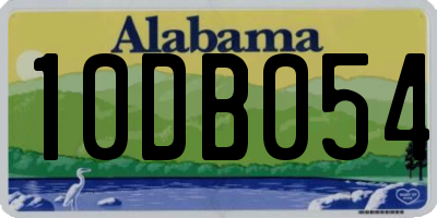 AL license plate 10DB054