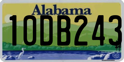 AL license plate 10DB243